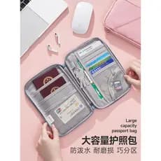Bolsa de armazenamento de passaporte importada do Japão, porta-passaporte de viagem no exterior, portátil, grande capaci