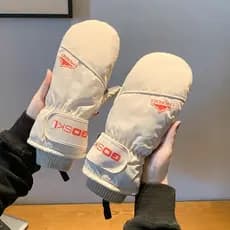 Luvas de esqui japonesas profissionais de placa dupla única abafada para mulheres inverno à prova d'água equipamento de