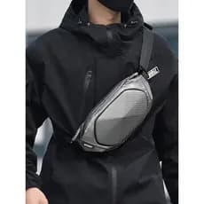 Bolsa de peito de casca dura masculina, bolsa de cintura esportiva funcional pequena multifuncional Casual casal de um o