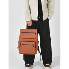 Mochila de grande capacidade estilo simples masculina viagem Commuter bolsa de computador à prova d'água mochila de negó