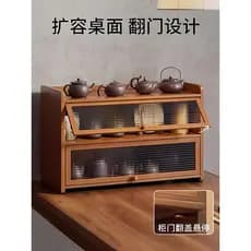 Conjunto de chá de mesa armário de armazenamento copo de chá rack de armazenamento bule armário de vinho xícara de café