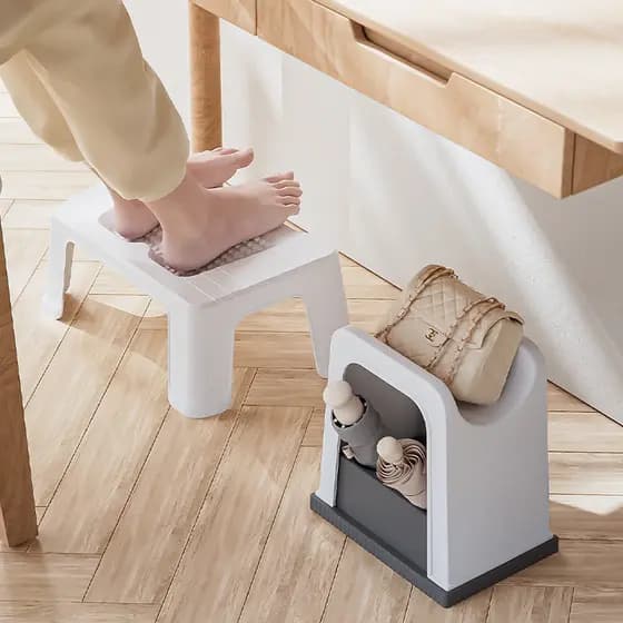 Apoio para os pés do escritório, posição de trabalho, apoio para os pés sob a mesa, Anti-deformação, perna Erlang, ferra