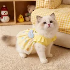 Bonito gatinho cães Anti-fiapos estilo ocidental roupas primavera verão estilo fino Muppet gato colete Pet princesa saia
