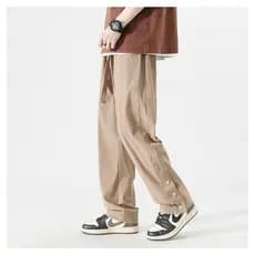 Calças casuais masculinas estilo 2025 primavera outono calças retas masculinas soltas calças de perna larga calças espor