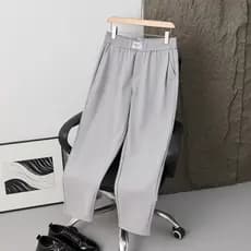Calças casuais masculinas primavera verão calças retas finas All-Match na moda calças masculinas moda magro Harem calças