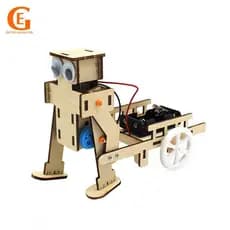 Presente Educacional DIY: Robô Andante com Carrinho de Puxar, Brinquedos de Experiência Científica para Crianças, Ferram