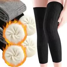 Aquecedores De Pernas Grossos E Quentes De Inverno – Proteção De Joelho Capa Elástica Confortável Para Mulheres Homens ,