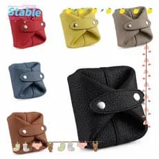 Bolsa De Armazenamento De Fone De Ouvido Estável , Moedas De Couro Multifuncional De Textura Chave Genuíno