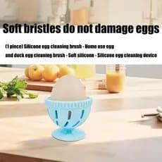 Escova De Limpeza De Ovos De Silicone Aconchegante Para Cascas De Ovo Delicadas , Aparelho De Cozinha Eficiente Com Mão