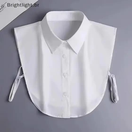 [brightlight.br] Gola Falsa Feminina Meia Camisa Empresarial Confortável Para Homens Mulheres Ocasiões Formais [BR]