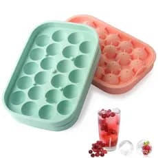 Forma de Gelo de Silicone Elástico 22 Bolas de Gelo com Tampa, Forma de Gelo Livre de BPA para Congelar Cubos de Gelo Ca