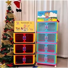 Novo rosa azul porta dupla armário de armazenamento doméstico armário de armazenamento de roupas de brinquedo caixa de a