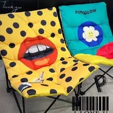Design Original lazer ao ar livre cadeira dobrável portátil cadeira de acampamento ao ar livre pesca arte esboço acolcho