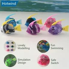 HW Peixe Elétrico Gato Brinquedo Interativo Com Luz Natação Robô Pet Jogando Brinquedos N3U8