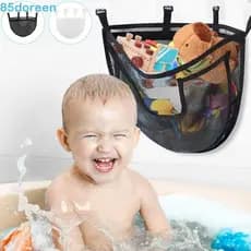 DOREEN1 Bolsa De Armazenamento De Brinquedos Para Banheiro , Grande Capacidade Com Ganchos , Rede Banheira , Autoadesiva