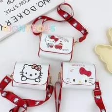 Rightrous Bonito Sanrio Olá Kitty Kuromi Melodia Bolsa De Ombro Infantil Moda Crossbody Saco Feminino KT Gato De Armaz