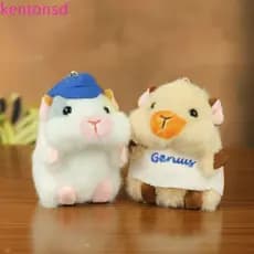 Chaveiro De Pelúcia De Cobaia KENTONSD , Desenho Animado Com Capuz , Pingente De Hamster De Chapéu De Abelha