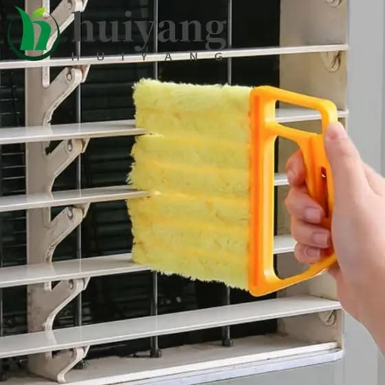 HUIYANG 5 Pcs Limpador De Janelas Lavável , Material De Microfibra 7 Ripas Escova De Limpeza De Poeira