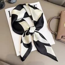 70cm Novo Estilo Retro Lenço De Seda Moda All-Match Streamer Casual Decorativo Simulação Pequeno Quadrado