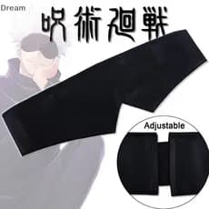 < Dream > Máscara Gojo Venda De Máscaras Cosplay Anime Preto Homem Mulher Faixa De Cabelo Acessórios À
