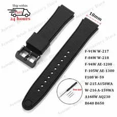 Pulseira De Relógio De Silicone De 18mm Para F-91W/A158/A159/A168/A169/AE1200/1300 Esportivo Clássica Pequena Quadrada À