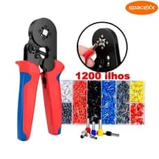 Alicate Crimpar 1200 Terminais Ilhos Descascador 0,25 Até 10mm² A qualidade é estável e confiável-Spacexx