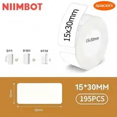 NIIMBOT Papel Etiqueta Para Niimbot D110 D101 D11 15x30mm 1 Rolo (195un)-Spacexx