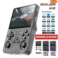 Console Portátil R36S + de 15.000 Jogos Vídeo Game 64g Linux Tela IPS 3.5 Polegadas-Spacexx