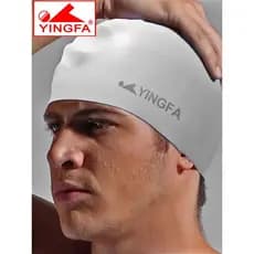 Touca de natação de cabelo britânico, treinamento escolar corporal, Fitness, homens, mulheres, Silicone, touca de nataçã