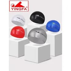 Yingfa touca de natação para treinamento escolar corporal, touca de natação de Silicone à prova d'água, cor sólida, anti