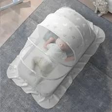Rede mosquiteira japonesa para bebês, cama pequena, tipo cobertura completa, capa dobrável, passagem dedicada, sombreame