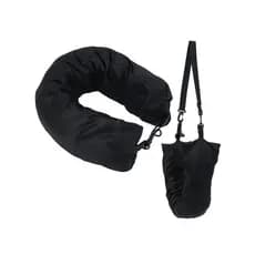 Novo produto travesseiro de viagem recarregável roupas bagagem em forma de u travesseiro avião de longa distância dormir