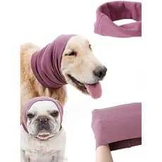 Pet Grooming Earmuffs estilo flanela comum Anti-ruído chapelaria lavável alta elasticidade descompressão cão orelha boné