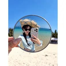 Espelho portátil espelho de maquiagem portátil pequeno espelho feminino portátil espelho convexo Selfie viagem grande an
