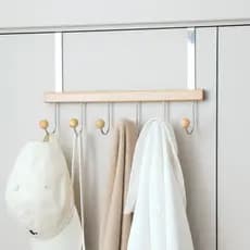 Atrás do gancho da porta sem perfuração forte suporte de carga cabide chave saco Rack gancho de toalha do banheiro