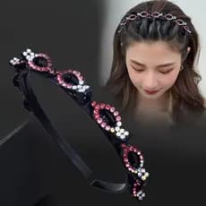 Faixa de cabelo trançada, prendedor de cabelo, franja, influenciador, 2025, novo estilo, alta qualidade, cabelo quebrado