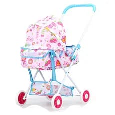 Simulação de tamanho grande carrinho de bebê brinquedo casa de brincar princesa menina dobrável crianças haste de ferro