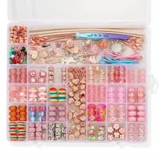Exportação de comércio exterior artesanal diy pulseira colar frisado crianças vestindo contas brinquedo caixa de jóias p
