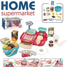 Comércio exterior crianças multifuncional Scanner calculadora supermercado caixa registradora jogar casa frutas cesta de