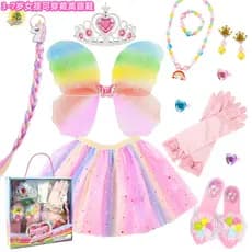 Comércio exterior crianças Pettiskirt decoração traseira asas de borboleta brinquedo pequena princesa coroa varinha mági