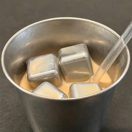 304 cubos de gelo de aço inoxidável grau alimentício reciclável uísque bola de gelo tártaro pedra Metal gelo ferramenta