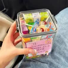 Frasco de primeiros socorros para doces, caixa emocional, armazenamento, estrela, doces, transparente, garrafa de deriva