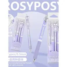 RosyPosy Soft Set Yushou Fragrance Gel Pen Press Pen 0.5mm Caneta preta Caneta de alto valor ins Wind Caneta de gel de s
