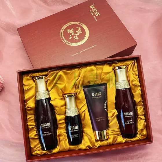 Coreia Xiongjin Aishi corte dourado vermelho Ginseng loção de água essência conjunto de limpeza Facial loção de água hid