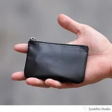 Couro genuíno senhoras bolsa de moedas masculino caso chave Mini curto Retro All-Match couro macio zíper pequena carteir