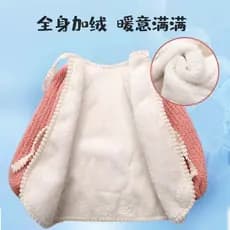 Macacão de bebê forro de lã roupa exterior das crianças engrossado babadores do bebê inverno Anti-sujo inverno quente ou