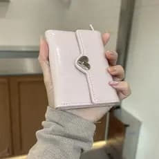 Estilo coreano amor fivela de Metal Multi-cartão titular do cartão carteira curta novo estilo High-end nicho All-match p