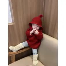 Bebê outono inverno novo estilo camisola das mulheres dos homens bebê bonito com capuz de malha Cardigan Leggings terno