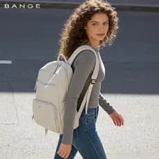 BANG BANG E Commuter Estilo Mochila Feminina Grande Capacidade Leve Bolsa para Computador Simples Mochila de Viagem