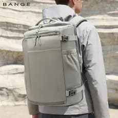 BANGE Classe Canção Mochila Masculina de Grande Capacidade Lazer Viagem Luz Computador Mochila Estudante Universitário B